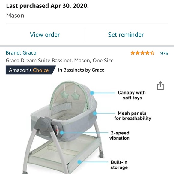 Basket with a change table - Picture 2 of 6